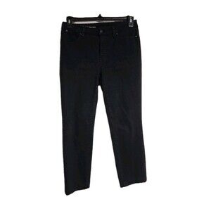 Women's Talbots Flawless Black Slim Ankle Jeans Size 6 ALTERED 26" Inseam